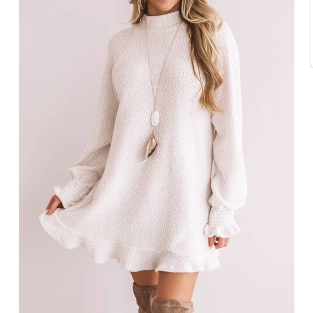 NWOT Ruffle sweater dress